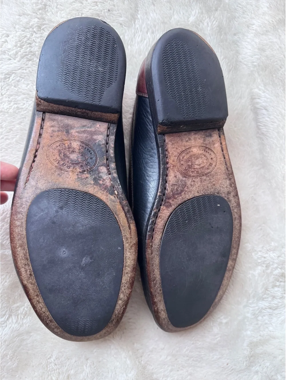 H.S. Trask men’s two-tone leather penny loafers, made in Brazil- Size 9.5